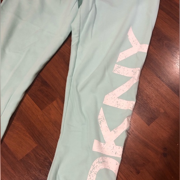 DKNY Sweatpants. Size small. Has drawstring. Light teal color. Very soft. - Picture 2 of 9